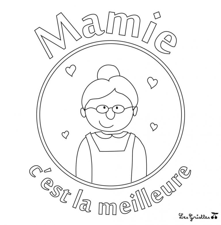 Coloriage D Anniversaire Pour Mamie Des Coloriages Pour Mamie