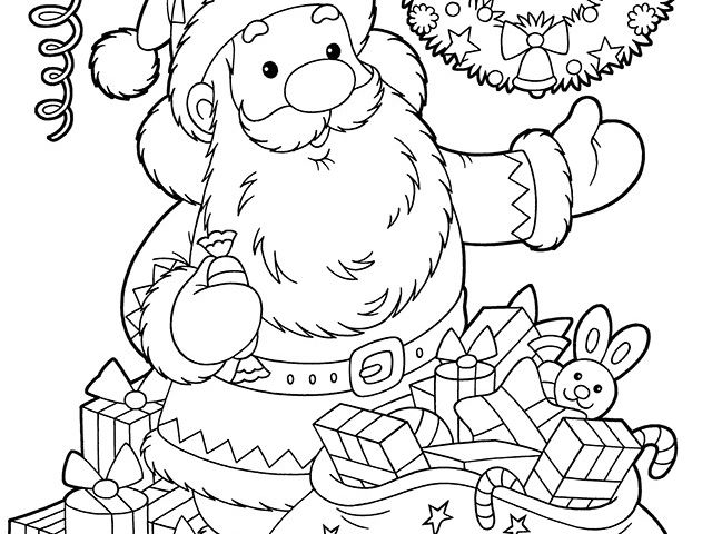 Coloriage Hotte De Noel Coloriage Le P Re No L Et Sa Hotte Remplie De