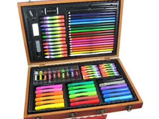 Malette De Coloriage En Bois Coffret Mallette Artiste Bois Dessin