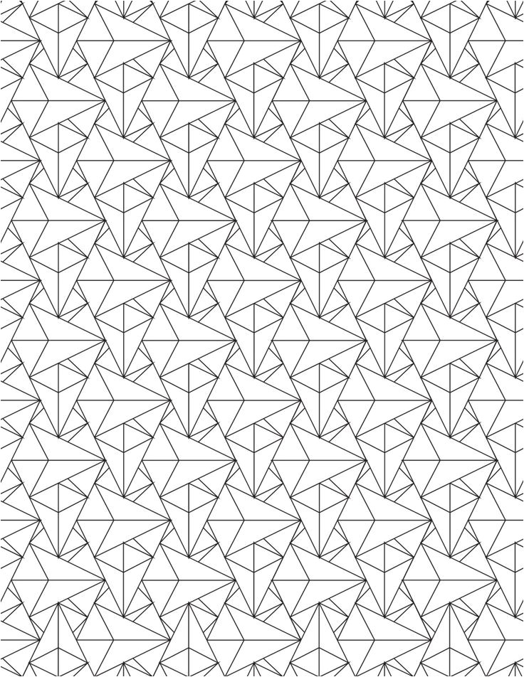 Coloriage gratuit motif vitrail de triangles