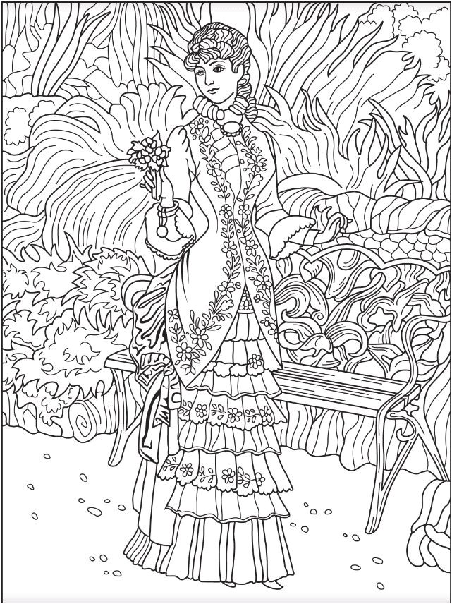 Victorian Woman coloring page