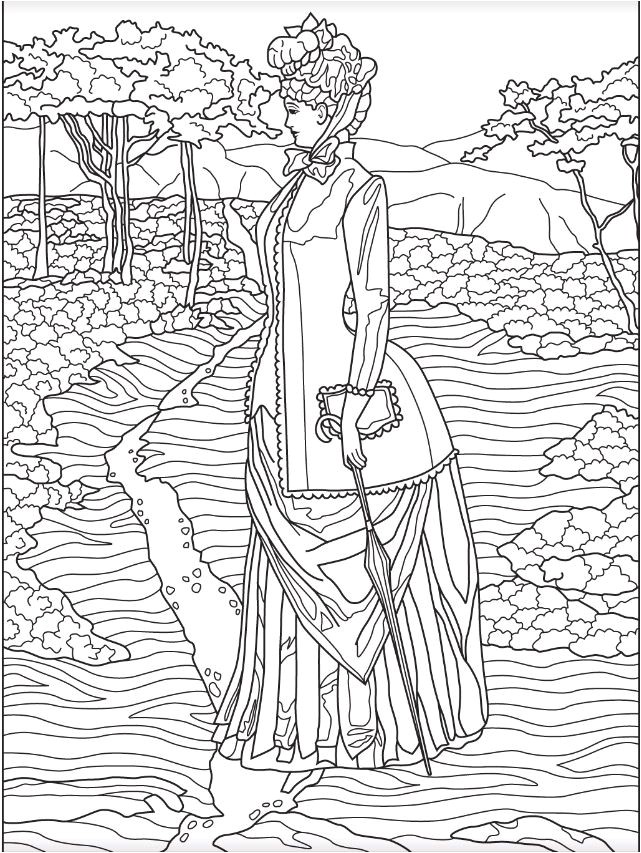 Victorian Woman coloring page