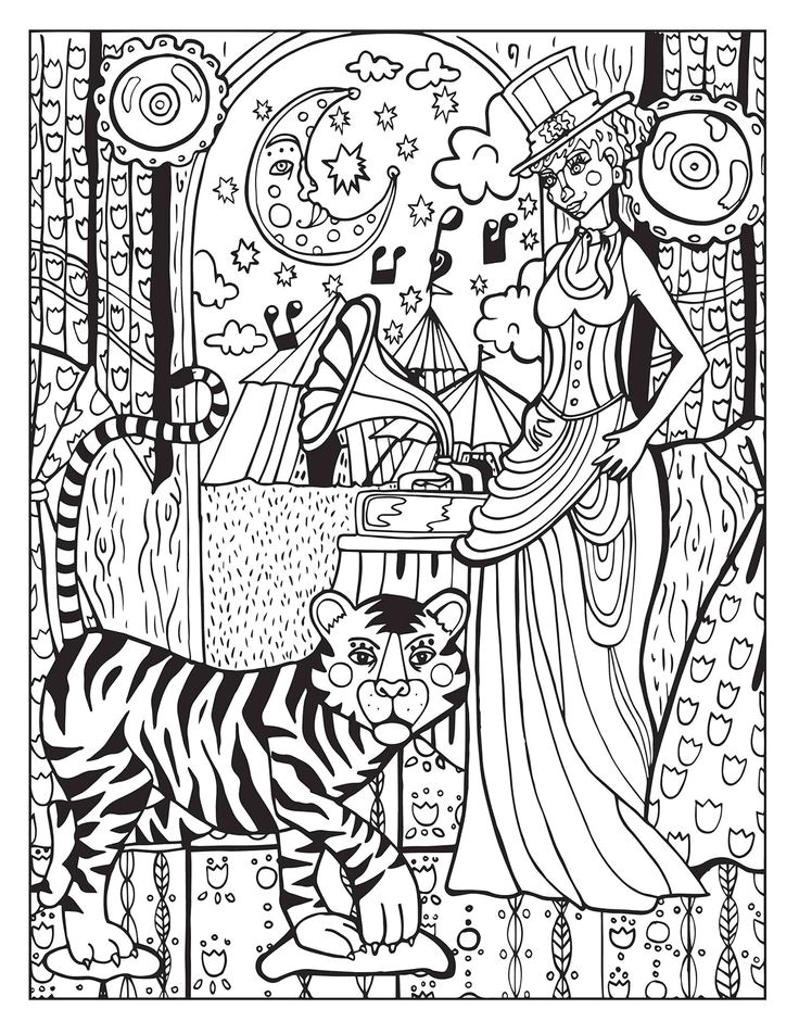A Day at the Circus coloring page on Behance