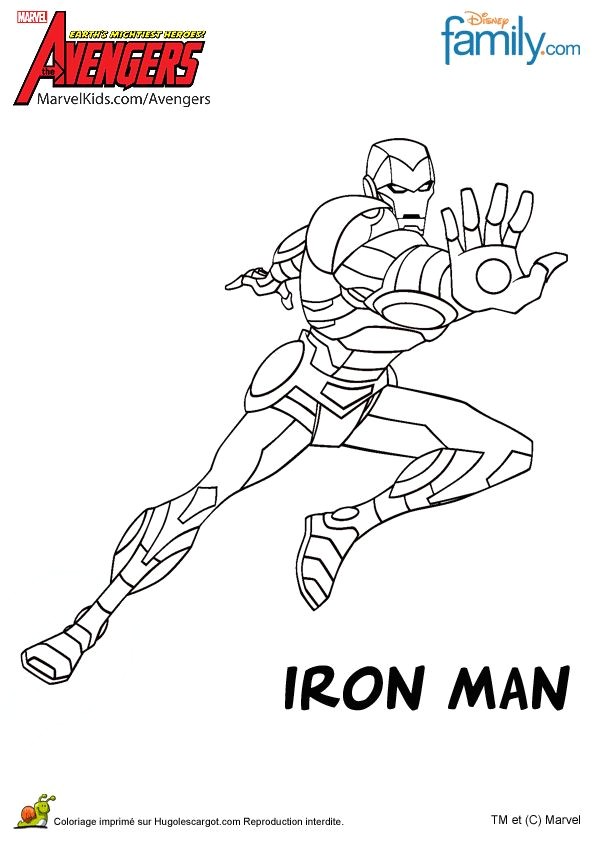 A colorier Iron Man avec ses super armures qui s apprªte   battre