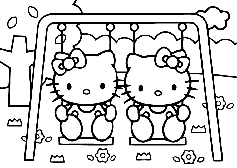 Des coloriages gratuits Hello Kitty   imprimer et   colorier pour