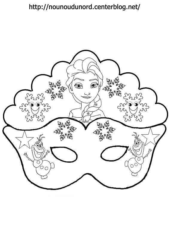 Masque Reine des neiges Elsa Olaf