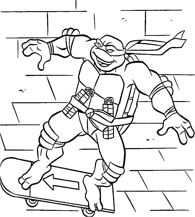 dessin une tortue coloriage tortue ninja raphael