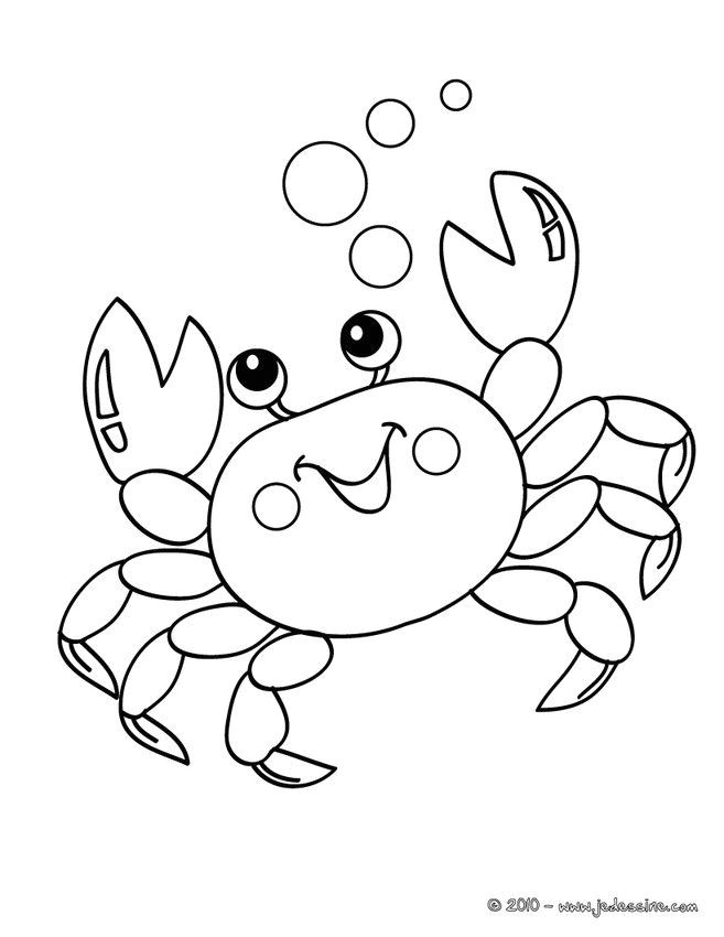 Coloriage d un crabe mignon et kawaii Un joli coloriage amusant pour les enfants