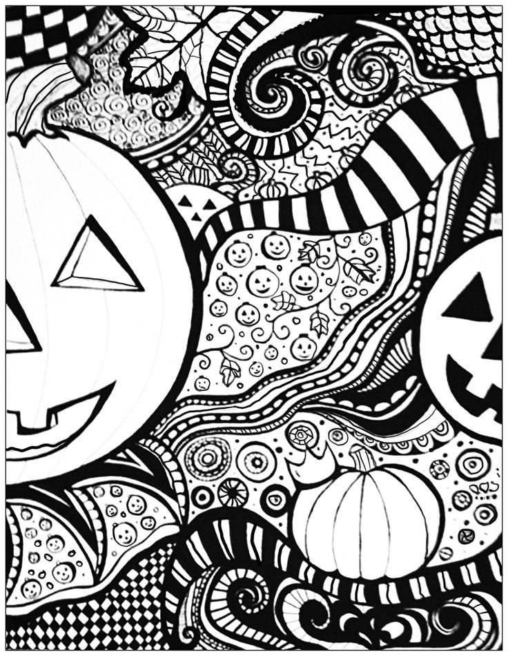 Halloween drawing to print & color with a big pumpkin From the gallery…