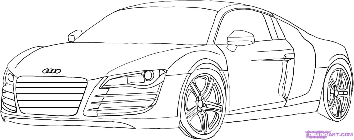 How to Draw an Audi R8