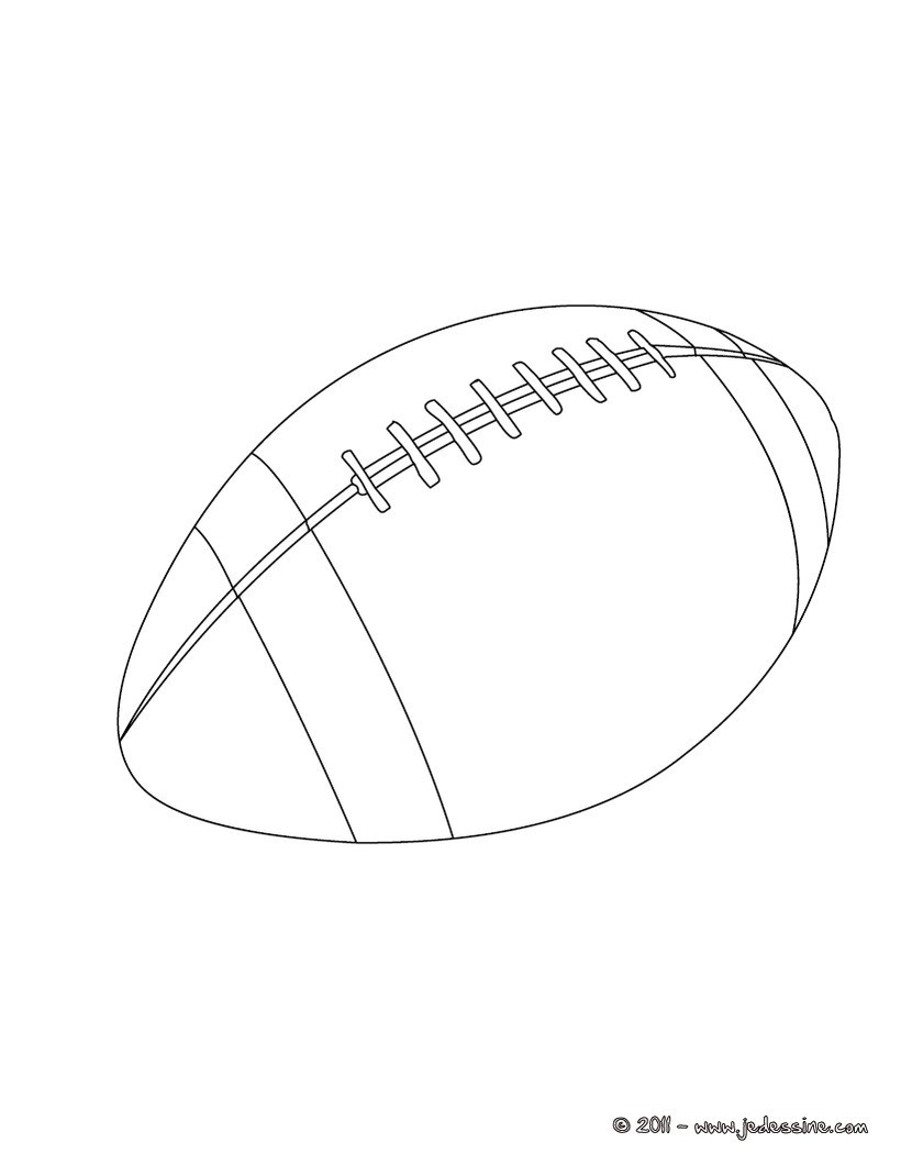 Coloriage d un ballon de Rugby