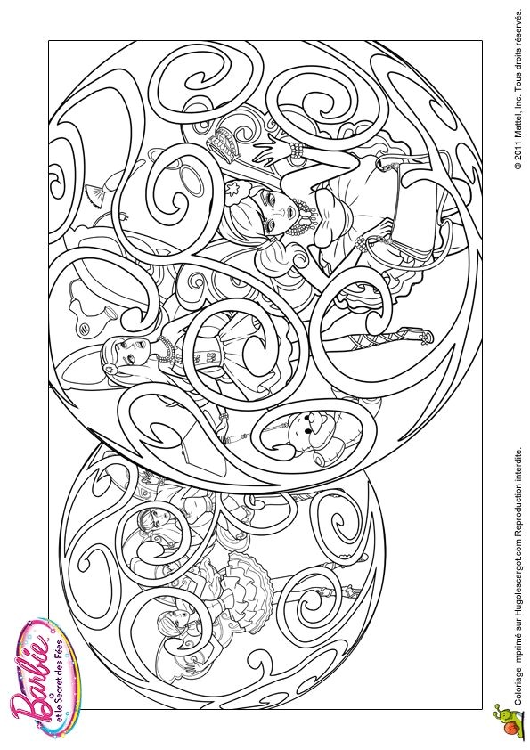 Coloriage barbie et le secret des fees 14 sur Hugolescargot Hugolescargot