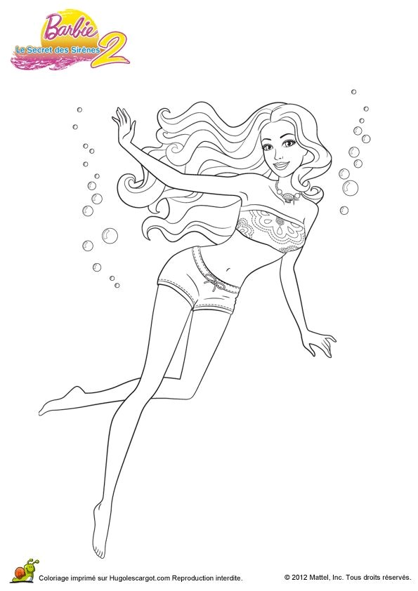 Coloriage barbie secret des sirenes 2 08 sur Hugolescargot Hugolescargot