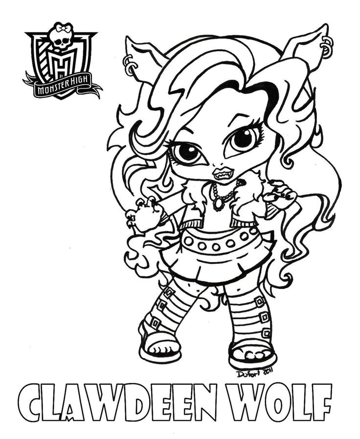 Baby Monster High Coloring Pages