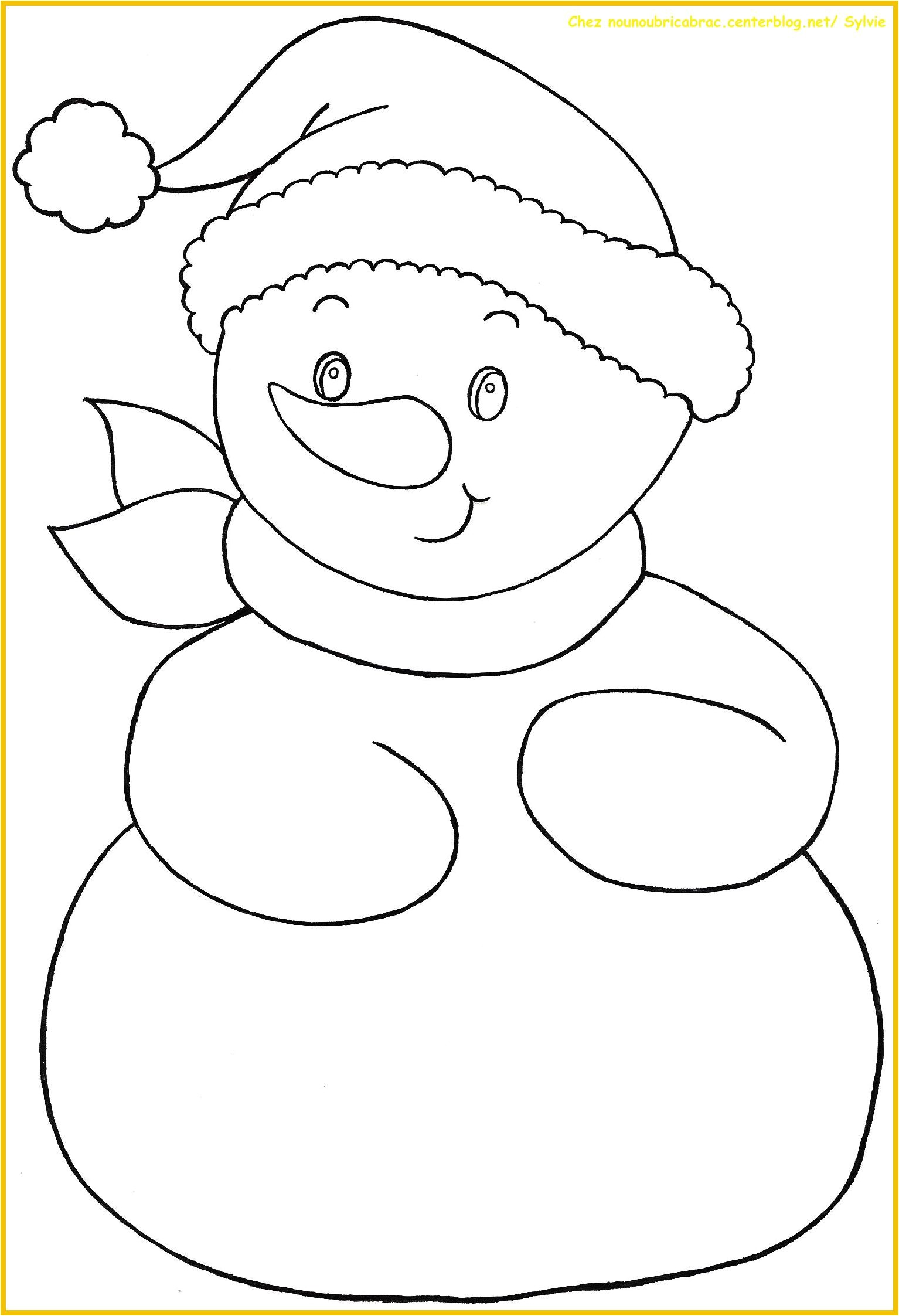 coloriage bonhomme de neige maternelle