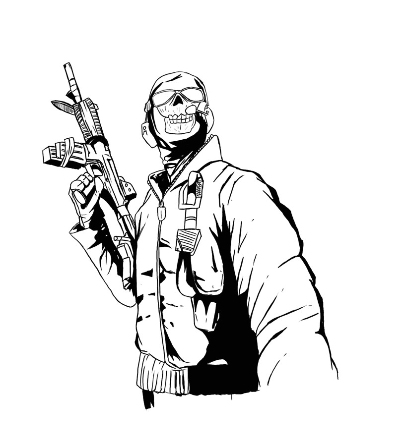 Good Coloriage Call Duty Black Ops 5 Call Duty Black Ops Coloring Page