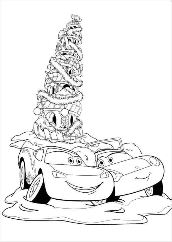 Cars Christmas Coloring Pages 08