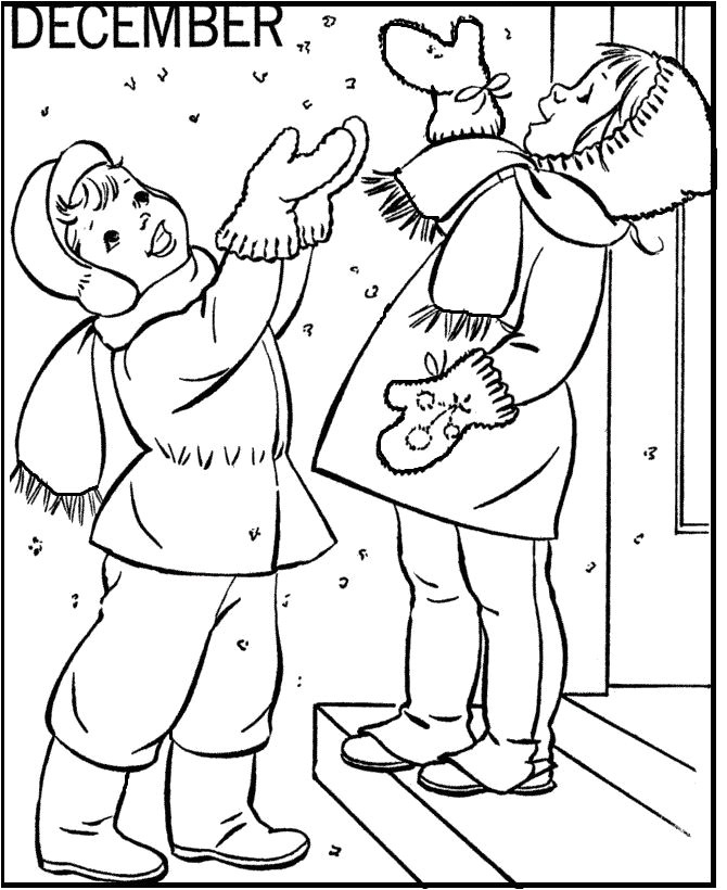 Wel ing Arrival Winter coloring picture for kids