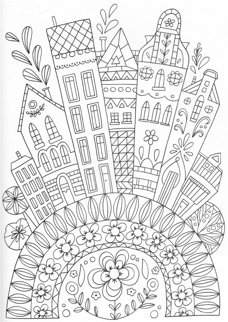 Scandinavian Coloring Book Pg Kleurplaat stad city Coloring page Find this Pin and more on Coloriages