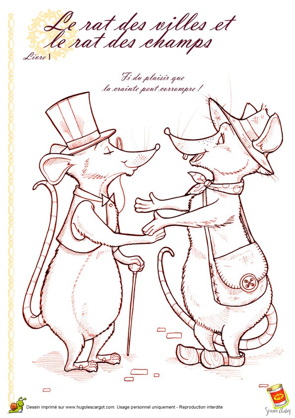 French fable The City Rat and the Country Rat La Fontaine