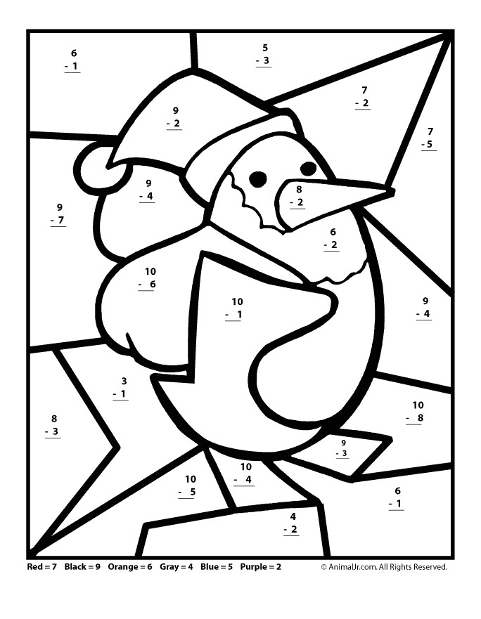 Free Printable Christmas Math Worksheets Addition and Subtraction christmas math subtraction – Classroom Jr