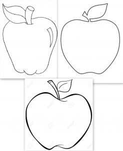 Coloriage D Une Pomme Dessins Grosses Pommes Pomme Pinterest