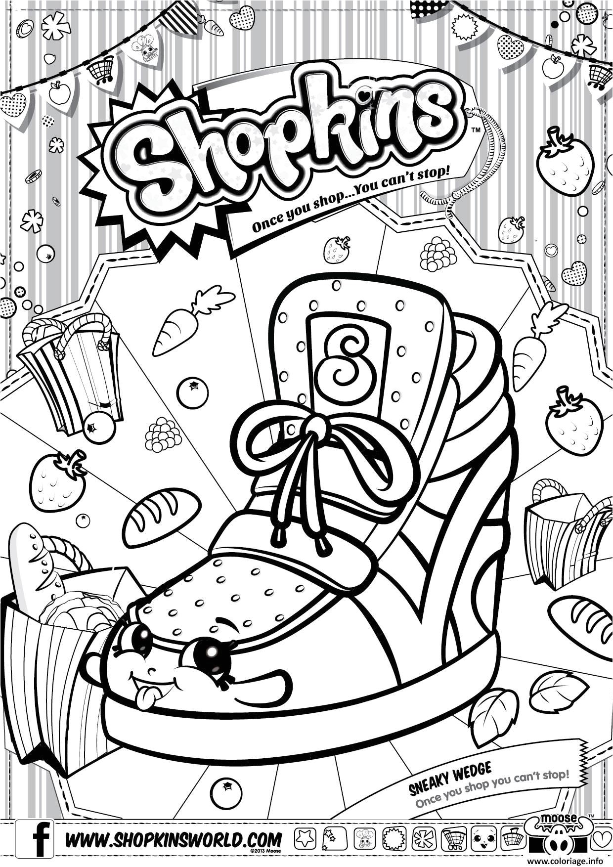 Coloriage shopkins sneaky wedge imprimer et coloriage en ligne pour enfants Dessine les coloriages Shopkins Sneaky