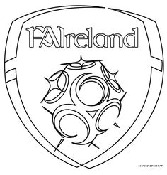 Coloriage du logo de l équipe République d Irlande qualifiée pour l euro 2016 de football groupe E Belgique Italie République d Irlande Su¨de