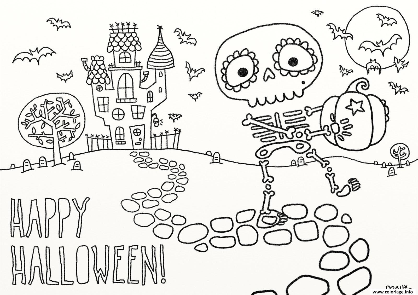 Coloriage Halloween Dessin € Imprimer Gratuit destiné Coloriage Halloween Maternelle