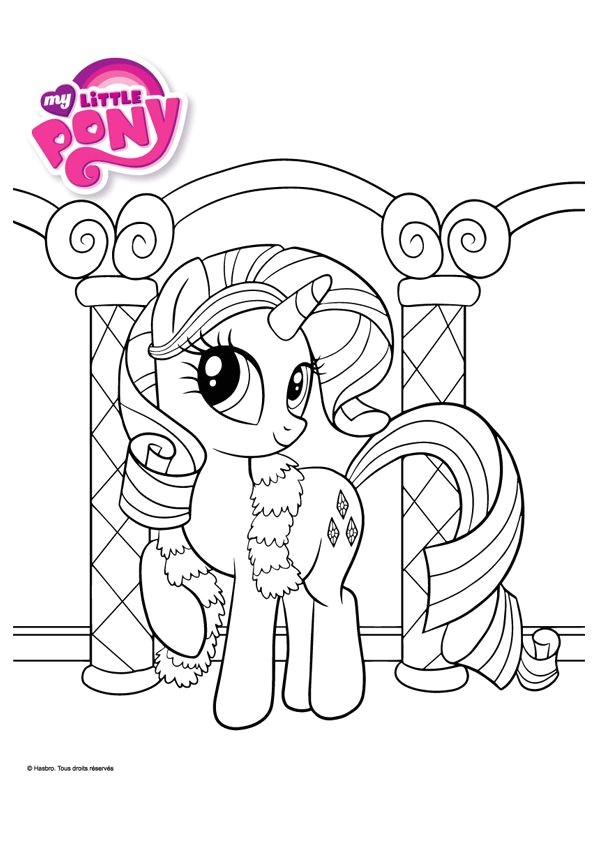 Coloriage my little pony rarity