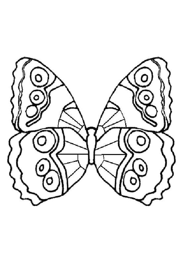 Un papillon avec des ailes   joli motif   colorier