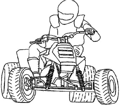 coloriage de quad et moto cross2