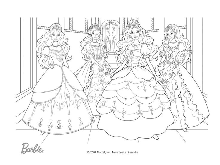 Coloriage Barbie Les beaux dessins de Dessin Animé   imprimer et colorier Page