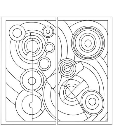 Rhythm by Robert Delaunay coloring page