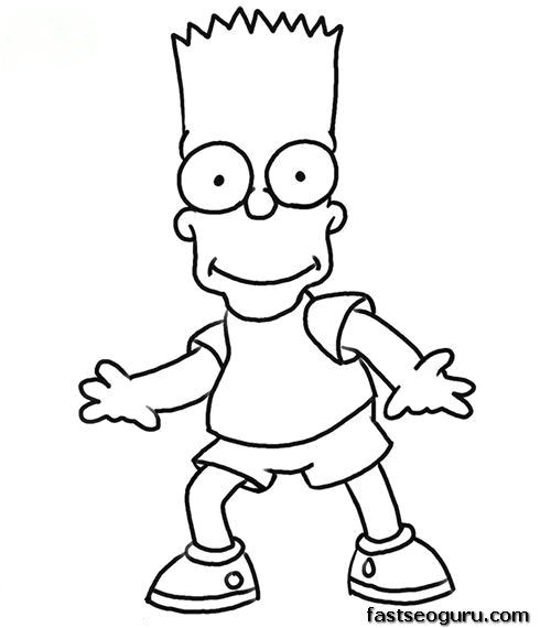 bart simpson colouring pages Google Search