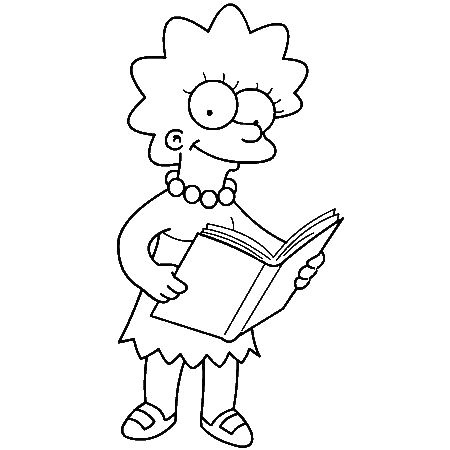 Dessin lisa simpson a colorier