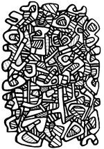Coloriage adulte Jean Dubuffet Tapis No 2