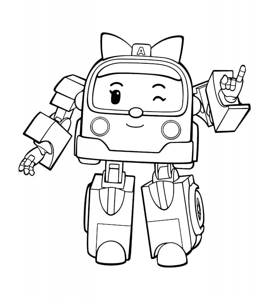 Coloriage En Ligne Robocar Poli New Amber Coloring Pages Go Digital