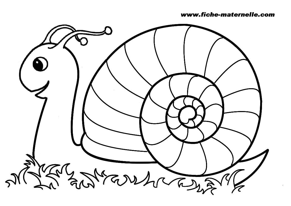 escargot coloriage maternelle