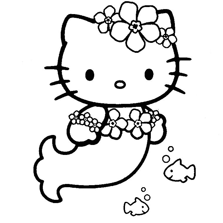 Coloriage Hello Kitty dessins a imprimer pour les petits