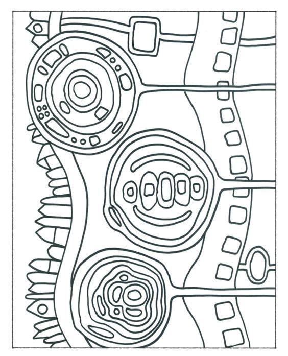 Coloriage Hundertwasser Afficher L Image D origine Friedrich Hundertwasser