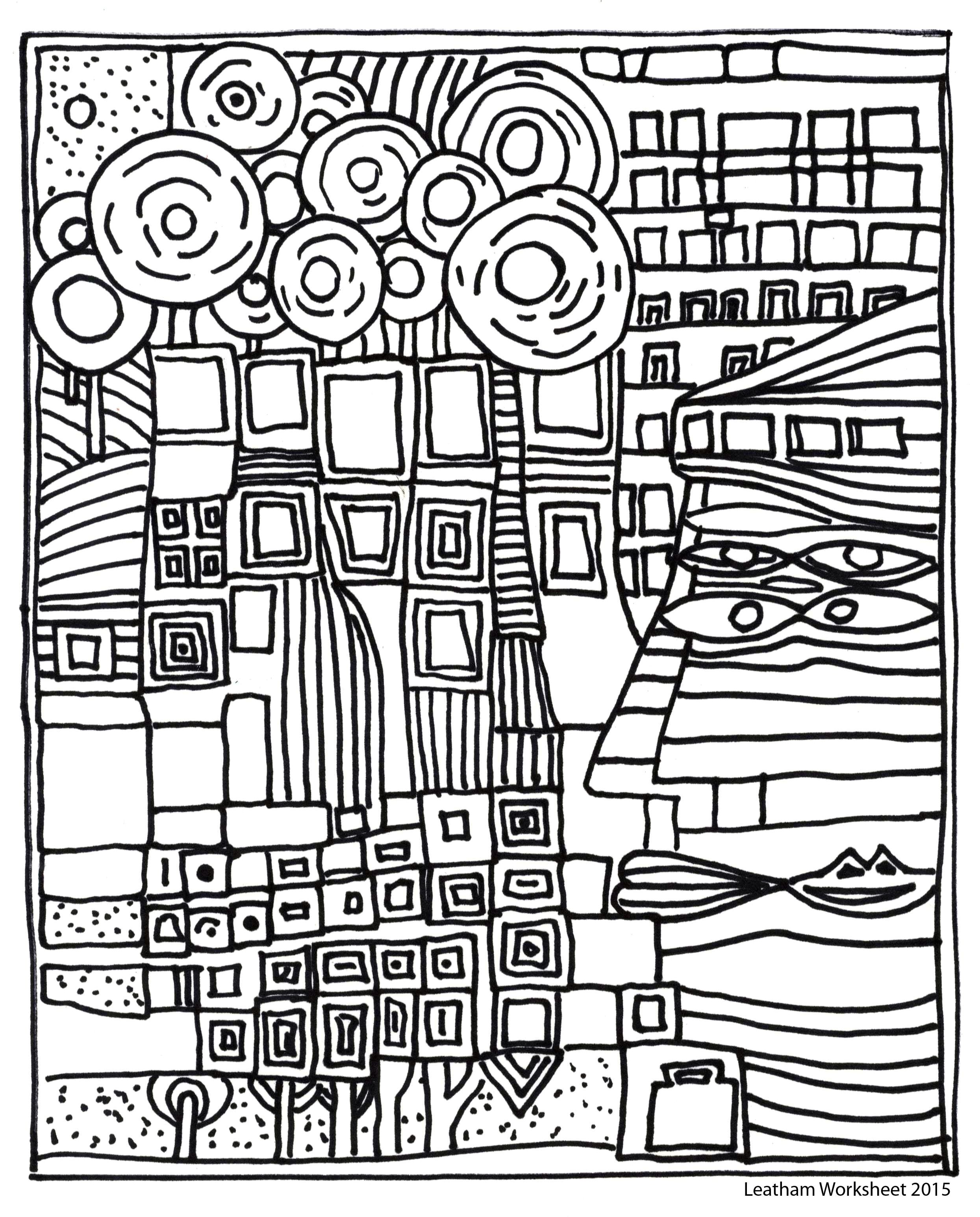 Hundertwasser Style line art Feel free to use it