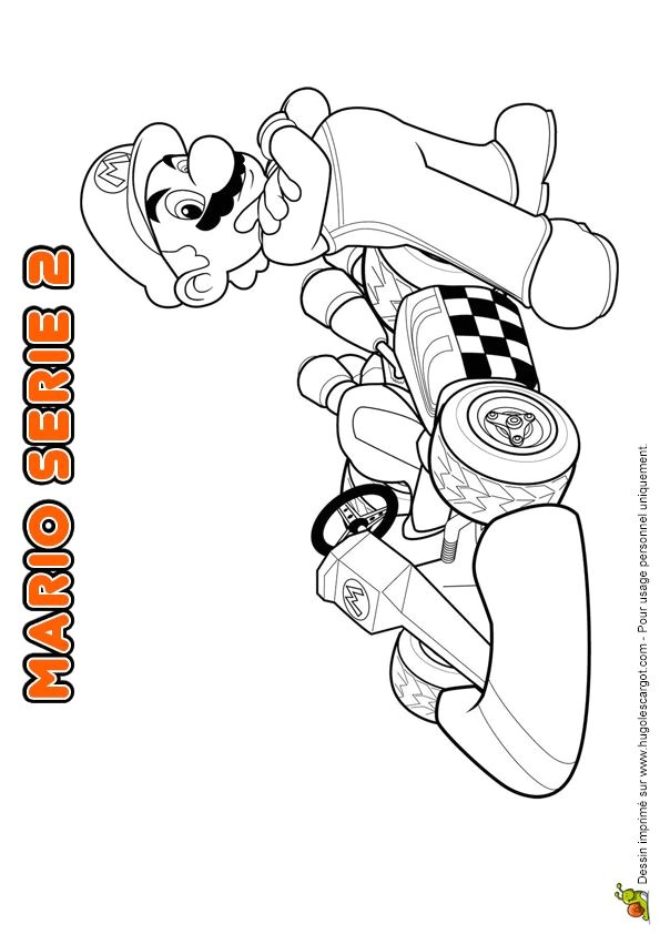 A colorier Super Mario avec son super kart