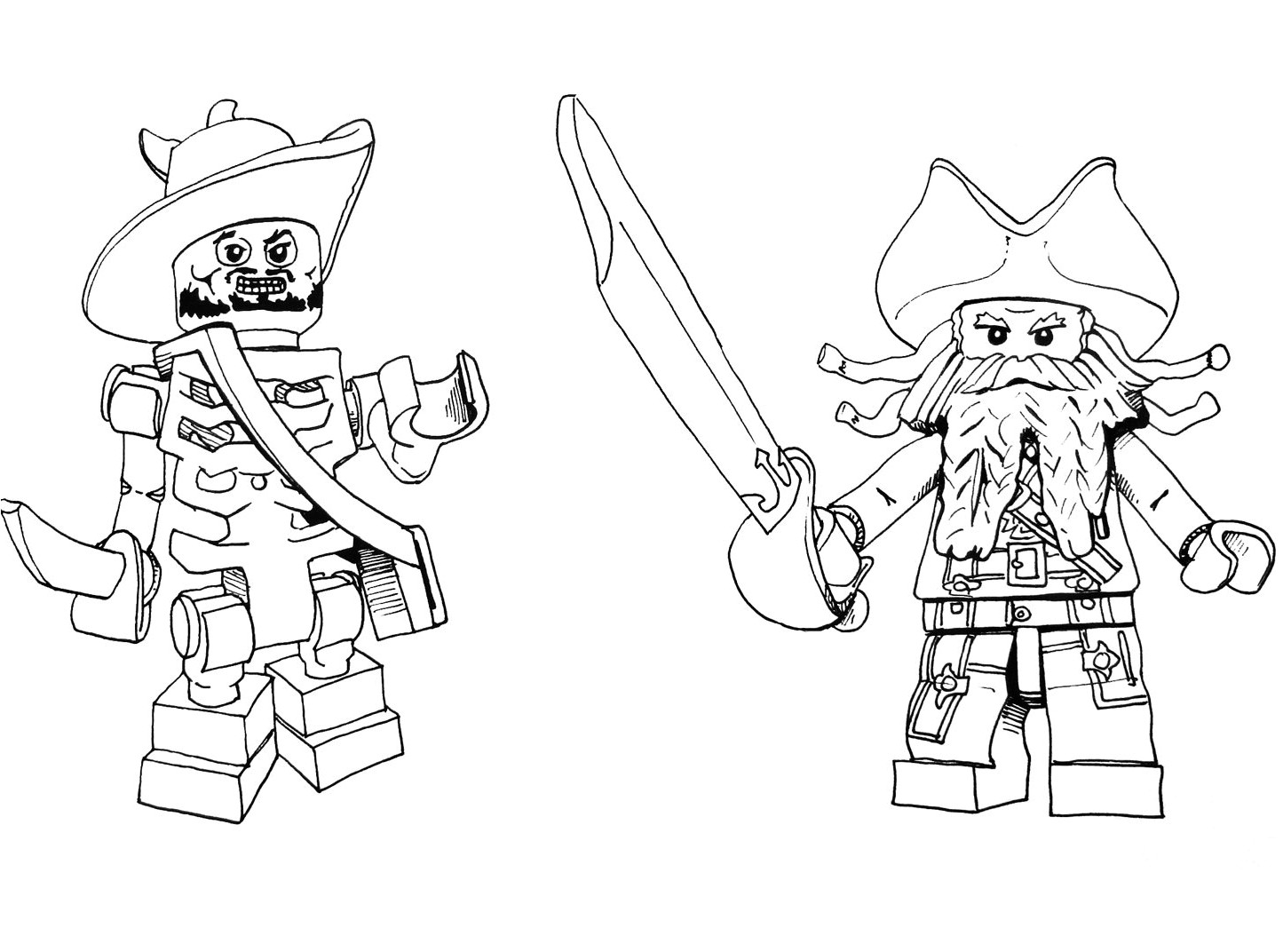 coloriage pirate lego