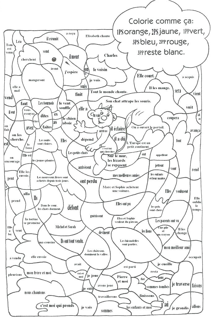 coloriage magique conjugaison les personnes autonomie multiplication cm2 imprimer a