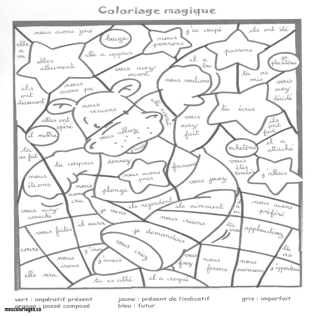 elegant coloriages magiques pertaining to coloriage magique conjugaison of coloriage magique conjugaison