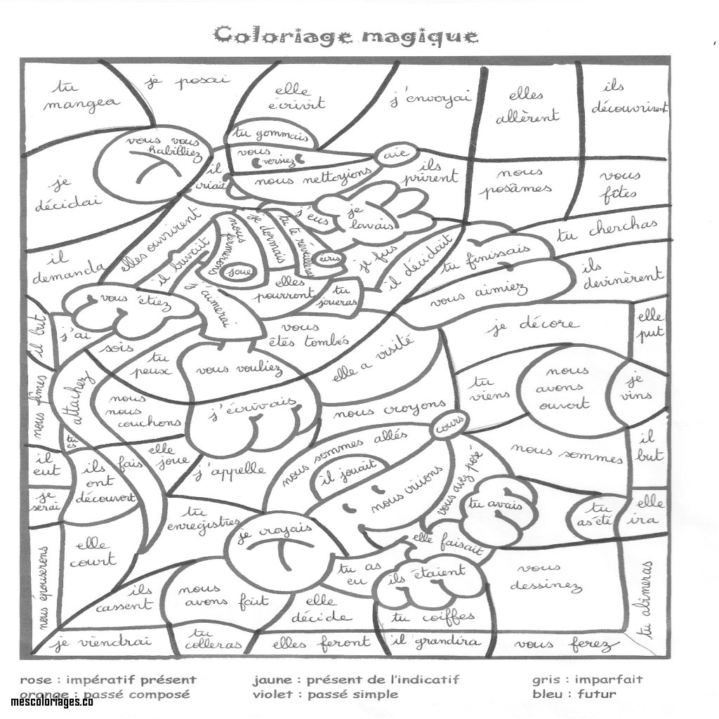 best of coloriages magiques with coloriage magique conjugaison of coloriage magique conjugaison