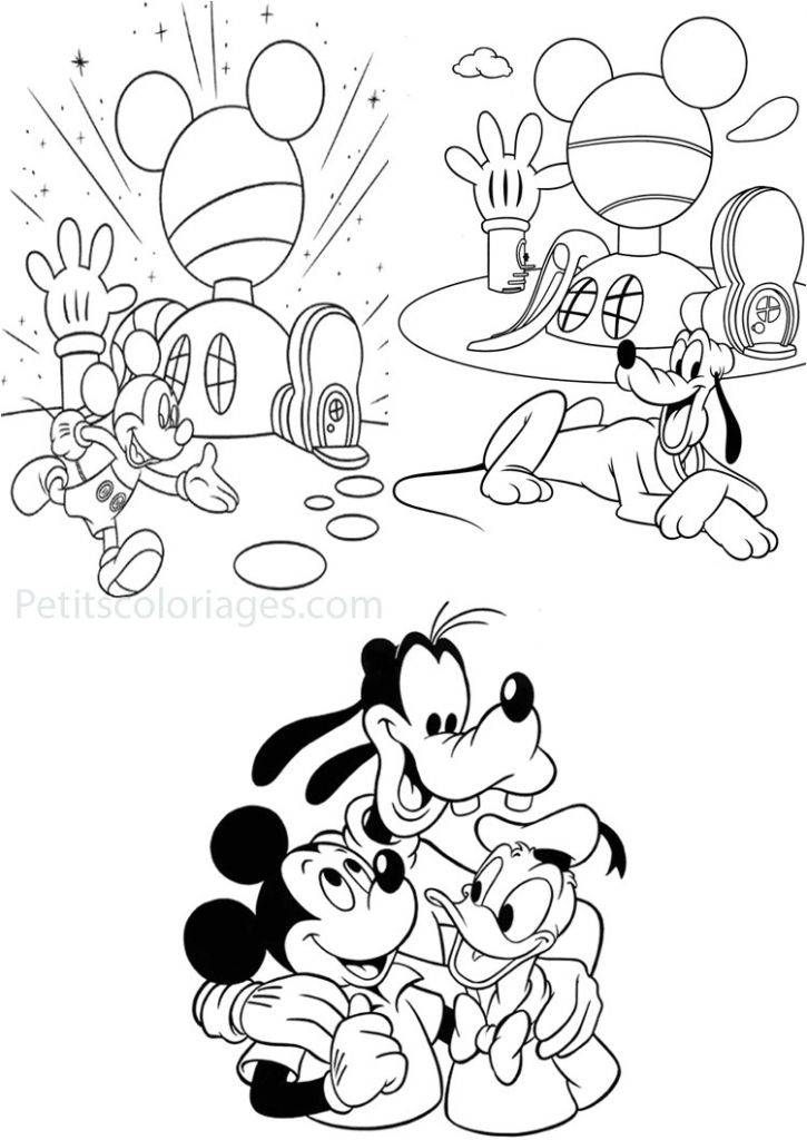 Coloriage Maison De Mickey à Imprimer Dessin Coloriage La Maison De