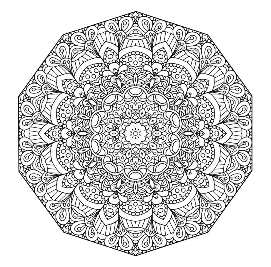 Groß Coloriage Mandala Kaleidoskop Bilder Framing Malvorlagen