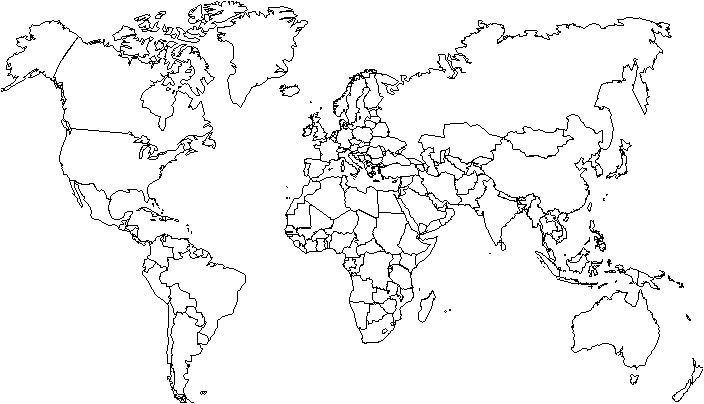 carte du monde vierge Europe Monde Carte du monde